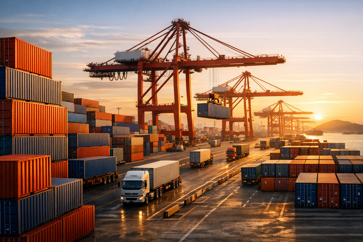 Container logistics at a China port
