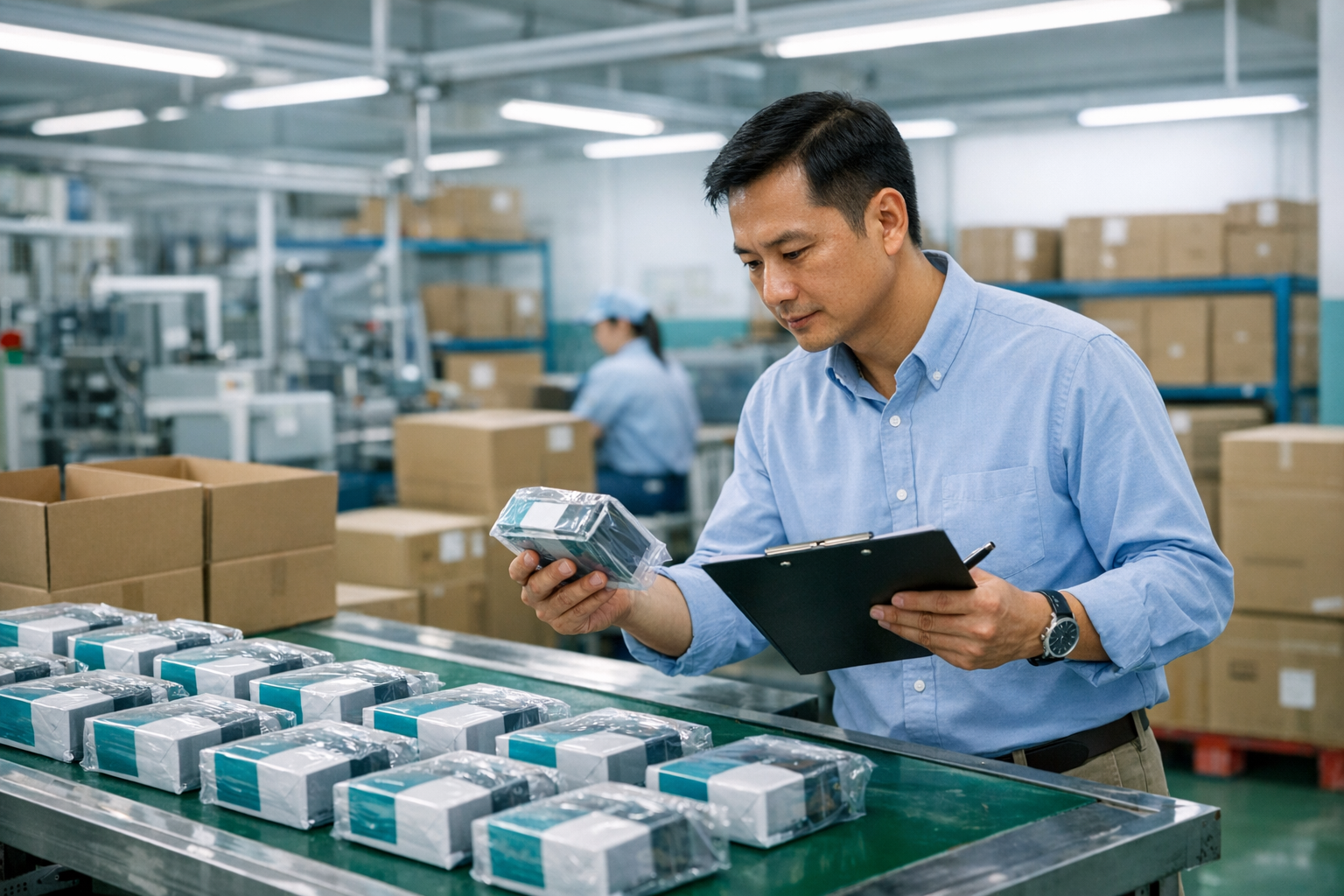 Quality inspection on a production line